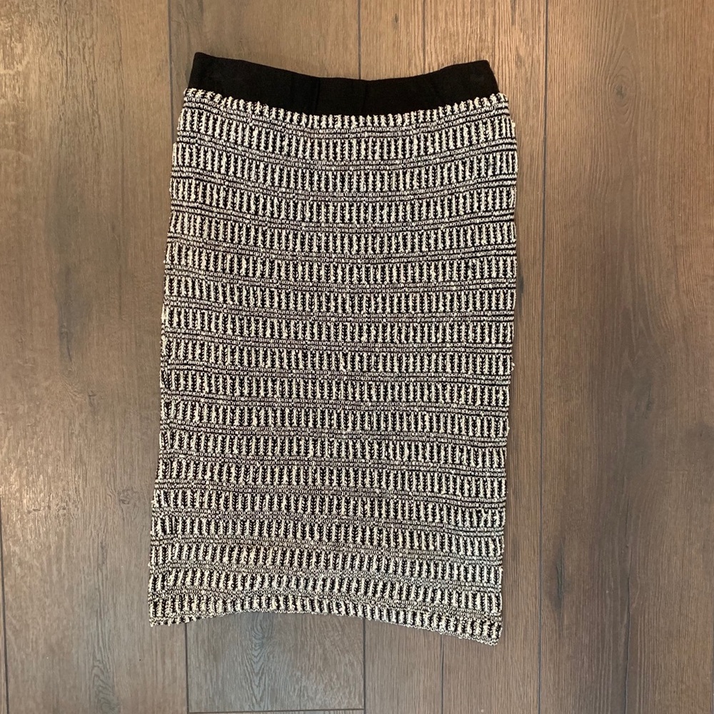 Sanctuary Black & White Sweater Knit Pencil Skirt